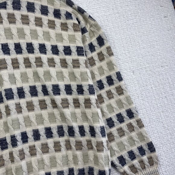 VTG 90s Arnold Palmer Earth Tone 3D Cable Knit Style Sweater Size XL Canada made - Picture 4 of 15